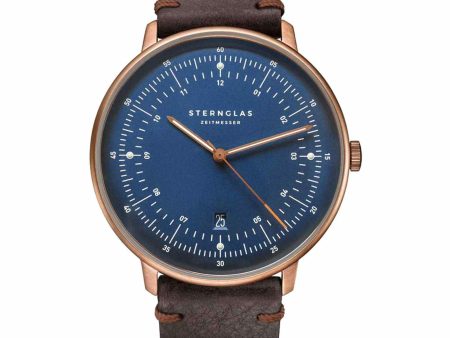 Sternglas S01-HH27-VI17 Men s Hamburg Brown Strap Wristwatch Cheap