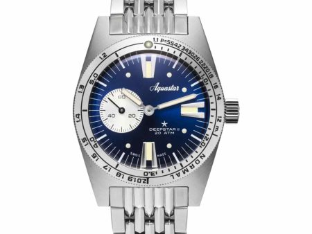 Aquastar Deepstar II Blue Ray On Bracelet Wristwatch on Sale