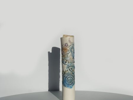 Ammonite Slim Pencil Vessel #8 For Sale