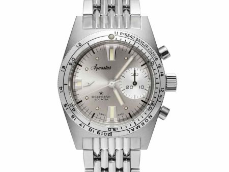 Aquastar 2023 Deepstar Chronograph Silverline Wristwatch Discount