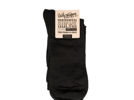 Socken Merino Wolle 2-Pack Black For Cheap